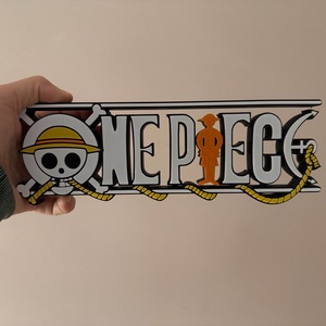 One Piece Anime Dekoráció - 3D Nyomtatott Logó, Otthon & Életmód, Dekoráció, Asztal és polc dekoráció, Asztaldísz, Fotó, grafika, rajz, illusztráció, Mindenmás, MESKA