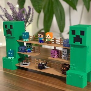 Minecraft Kinder Joy Funko Pop Tartó Állvány - Creeper Design Polc, Kellékek & szerszámok, Dekorációs kellékek, Figurák, Fotó, grafika, rajz, illusztráció, Mindenmás, MESKA