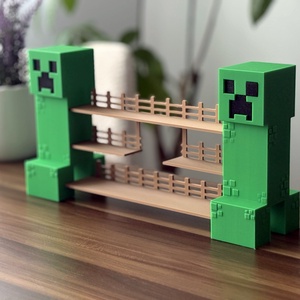 Minecraft Kinder Joy Funko Pop Tartó Állvány - Creeper Design Polc - kellékek & szerszámok - dekorációs kellékek - figurák - Meska.hu