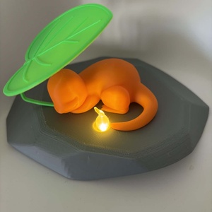 Cuki Alvó Pokémon (Charmander) LED Mécsestartó és Éjszakai Fény - Kézműves, 3D Nyomtatott - Meska.hu