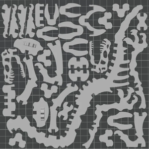 34 részes Velociraptor csontváz kirakó � 3D nyomtatott dinoszaurusz - játék & sport - puzzle - 3d puzzle - Meska.hu