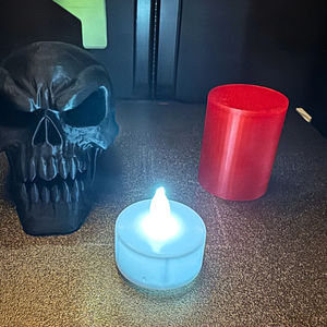 Világító koponya Halloween dekoráció LED mécsessel � 3D nyomtatott dísz - otthon & életmód - dekoráció - halloween - halloweeni dekoráció - Meska.hu