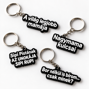 Egyedi kulcstartó saját felirattal � személyre szabott 3D nyomtatott ajándék - Meska.hu