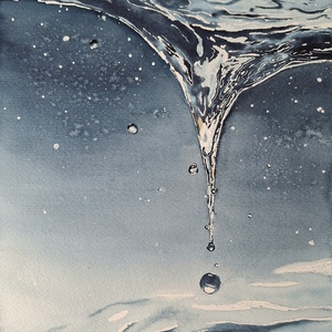 Liquid Silence - Áramló csend, Művészet, Festmény, Akvarell, Festészet, MESKA