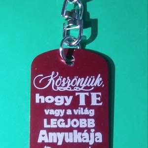 Fém kulcstartó Édesanyáknak, Nagymamáknak, Táska & Tok, Kulcstartó & Táskadísz, Kulcstartó, Gravírozás, pirográfia, MESKA