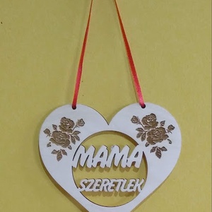 Szeretlek Anya vagy Mama szív  - otthon & lakás - dekoráció - fali és függő dekoráció - falra akasztható dekor - Meska.hu
