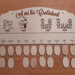 Idővonalas Naptártábla, Kellékek & szerszámok, Fa, Egyéb fatermék, Famegmunkálás, MESKA