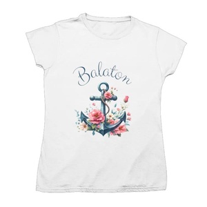 Rózsás Balaton póló - ruha & divat - női ruha - póló, felső - Meska.hu