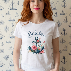 Rózsás Balaton póló - Meska.hu