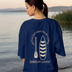 Balaton SUP oversized stílusú női pamut póló, 3 színben - ruha & divat - női ruha - póló, felső - Meska.hu