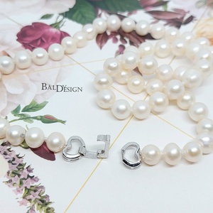 Édesvízi tenyésztett gyöngysor - ékszer - nyaklánc - gyöngyös nyaklánc - Meska.hu