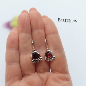 Ezüst ásvány fülbevalók - ékszer - fülbevaló - lógó fülbevaló - Meska.hu