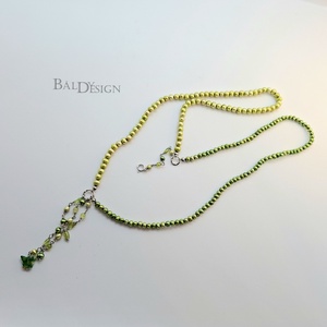 Zöld gyöngysor - ékszer - nyaklánc - gyöngyös nyaklánc - Meska.hu