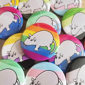 Pride patkány mintás kitűző - ékszer - kitűző és bross - Meska.hu