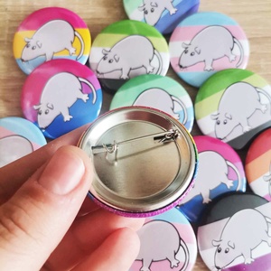 Pride patkány mintás kitűző - ékszer - kitűző és bross - Meska.hu