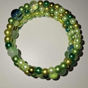 Karácsonyi Zöld Memóriadrótos Karkötő - ékszer - karkötő - memóriadrótos karkötő - Meska.hu