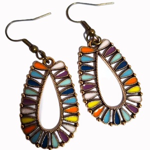 Színpompás, Csepp Alakú Fülbevaló  Etno-Boho Stílus, Ékszer, Fülbevaló, Lógó fülbevaló, Mindenmás, MESKA