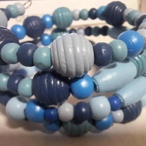 Memóriadrótos Karkötő: Kék Harmónia - ékszer - karkötő - memóriadrótos karkötő - Meska.hu