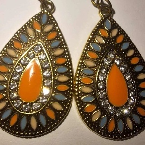 Ragyogó Csillogású Könnycsepp fülbevaló - ékszer - fülbevaló - lógó fülbevaló - Meska.hu