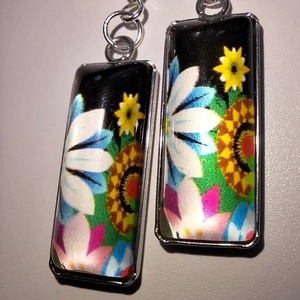 Nyári Fény és Vidámság: Napraforgós-Virágos Fülbevaló - ékszer - fülbevaló - lógó fülbevaló - Meska.hu