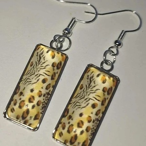 Lógós Fülbevaló - Vegyes Vadmintával - ékszer - fülbevaló - lógó fülbevaló - Meska.hu