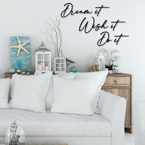 Fából készült felirat- Dream it Wish it Do it - otthon & életmód - dekoráció - fali és függő dekoráció - felirat - Meska.hu