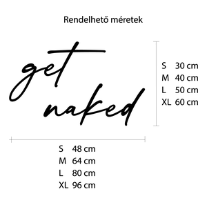 Fából készült felirat- get naked - otthon & életmód - dekoráció - fali és függő dekoráció - felirat - Meska.hu
