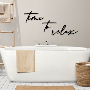 Fából készült felirat- time to relax, Otthon & Életmód, Dekoráció, Fali és függő dekoráció, Felirat, Famegmunkálás, MESKA
