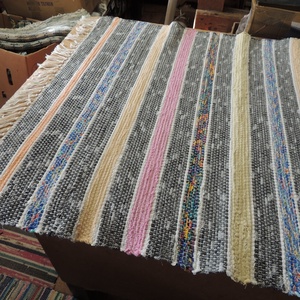 Csíkos rongyszőnyeg 65x200 cm, Otthon & Életmód, Lakástextil, Szőnyeg, Szövött szőnyeg, Szövés, MESKA
