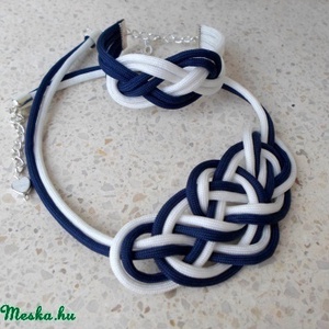 Tengerész csomózott szett/kék-fehér/matróz - Meska.hu