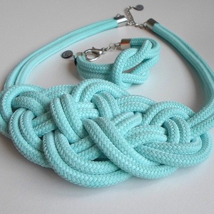 Osiris szett/türkiz/csomós - Meska.hu