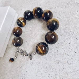 Krisztina Lango tigrisszem ásványkarkötő - ékszer - karkötő - ásványkarkötő - Meska.hu