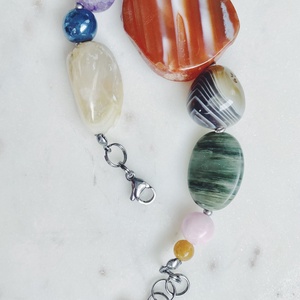 Krisztina Lango egyedi ásványkő karkötő, Ékszer, Karkötő, Ásványkarkötő, Ékszerkészítés, MESKA