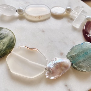 Krisztina Lango ásványkő nyaklánc - ékszer - nyaklánc - statement nyaklánc - Meska.hu