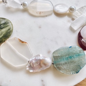 Krisztina Lango ásványkő nyaklánc - ékszer - nyaklánc - statement nyaklánc - Meska.hu