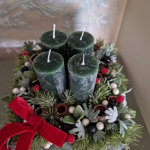 erdő mélyén - karácsony - adventi díszek - adventi asztaldísz - Meska.hu