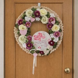 Anyák napjára kopogtató, Otthon & Életmód, Virágdekoráció, Virágdíszek, Dekor koszorúk, kopogtatók, Horgolás, Virágkötés, MESKA