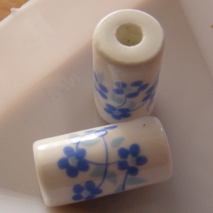 Porcelán gyöngy henger - kellékek & szerszámok - gyöngyfűzés kellékek - kerámiagyöngy - Meska.hu