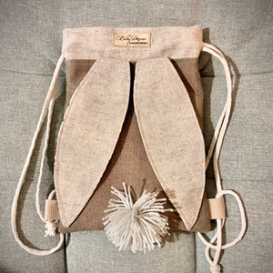 Nyuszis gyermek tornazsák kisnyuszival - játék & sport - ovis felszerelés - ovis hátizsák - Meska.hu