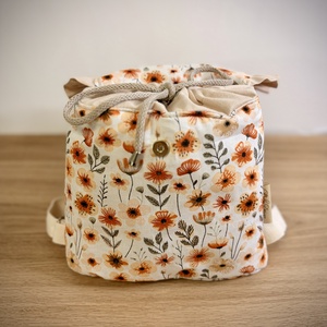 Virágos, fodros gyermek hátizsák - játék & sport - ovis felszerelés - ovis hátizsák - Meska.hu