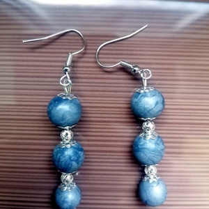 Egyedi lógó fülbevaló süthető gyurmából - ékszer - fülbevaló - lógó fülbevaló - Meska.hu