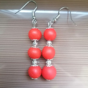 Egyedi lógó fülbevaló süthető gyurmából - ékszer - fülbevaló - lógó fülbevaló - Meska.hu