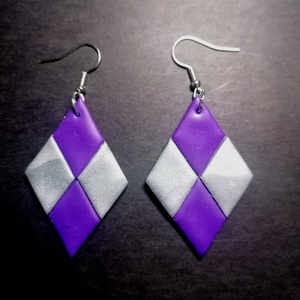 Egyedi lógó fülbevaló süthető gyurmából - ékszer - fülbevaló - lógó fülbevaló - Meska.hu