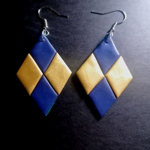 Egyedi lógó fülbevaló süthető gyurmából - ékszer - fülbevaló - lógó fülbevaló - Meska.hu