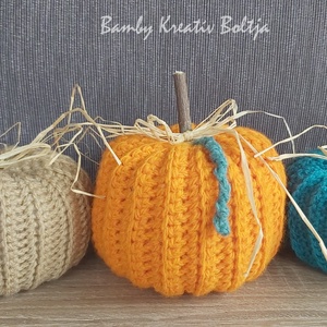 Horgolt tök dísz 3db , Otthon & Életmód, Halloween, Halloweeni dekoráció, Dekoráció, Horgolás, MESKA