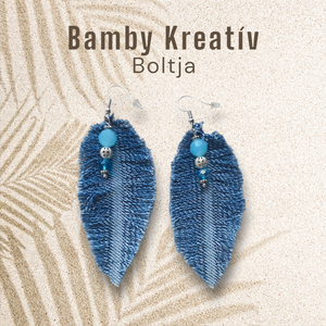 Farmer fülbevaló ásványgyönggyel - ékszer - fülbevaló - lógó fülbevaló - Meska.hu