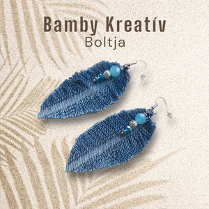 Farmer fülbevaló ásványgyönggyel - ékszer - fülbevaló - lógó fülbevaló - Meska.hu