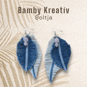 Farmer fülbevaló ásványgyönggyel - ékszer - fülbevaló - lógó fülbevaló - Meska.hu