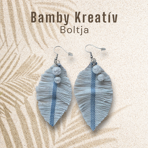 Farmer fülbevaló ásványgyönggyel, Ékszer, Fülbevaló, Lógó fülbevaló, Újrahasznosított alapanyagból készült termékek, Ékszerkészítés, MESKA