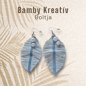 Farmer fülbevaló ásványgyönggyel - ékszer - fülbevaló - lógó fülbevaló - Meska.hu